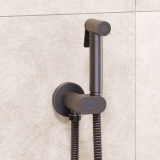 Гигиенический душ со смесителем RGW SP-213Gr 581408213-11 брашированный серый